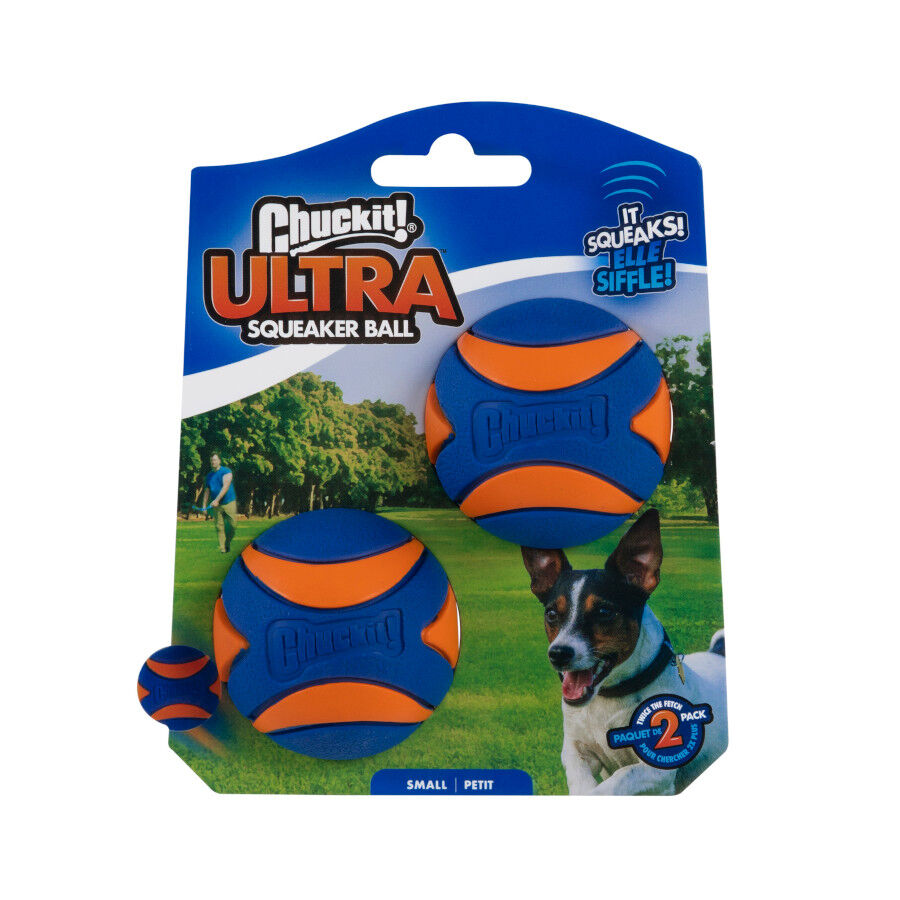 Chuckit! Ultra Squeaker Bola com som e efeito de salto para c&atilde;es &ndash; Pack 2, , large Imagem n&uacute;mero 2